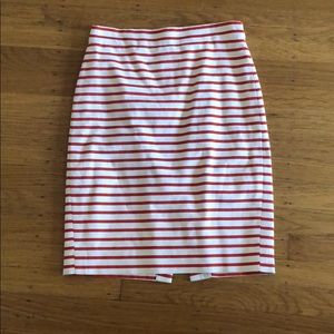 J Crew striped pencil skirt